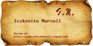 Iczkovits Marcell névjegykártya